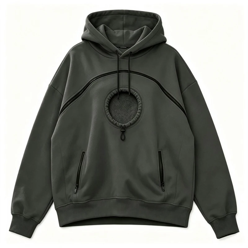 Haustier-Kapuzenpullover mit Tasche, Katzen-Kapuzenpullover mit Tasche, Fleece-Hundetrage-Sweatshirt, Kapuzenpullover mit Hundetasche, Katzen-Trage-Werkzeug, Oversize-Sweatshirt – Detail 3