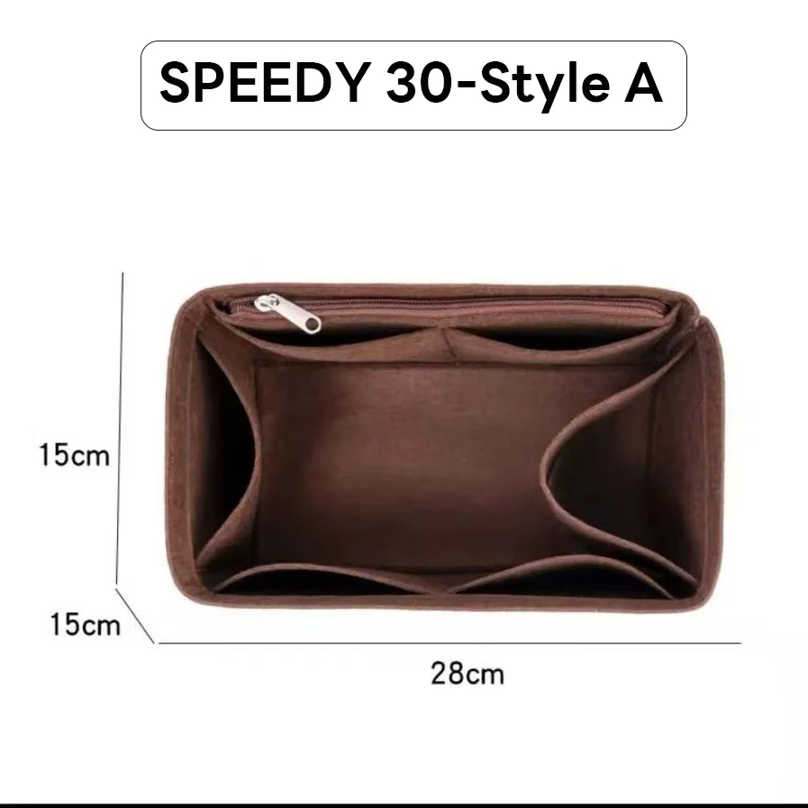 Afneembare Vilten Portemonnee Insert Organizer voor Luxe Handtas Speedy 25 30 35 Make-up Tas Shaper Liner Reizen Binnenzakje