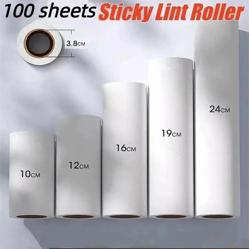 24cm 19cm 16cm 10cm Refill Tearable Brush Head Refill For Lint Roller Brush Pet Hair Remover Roller Dust Clothes Bed Hair Stick