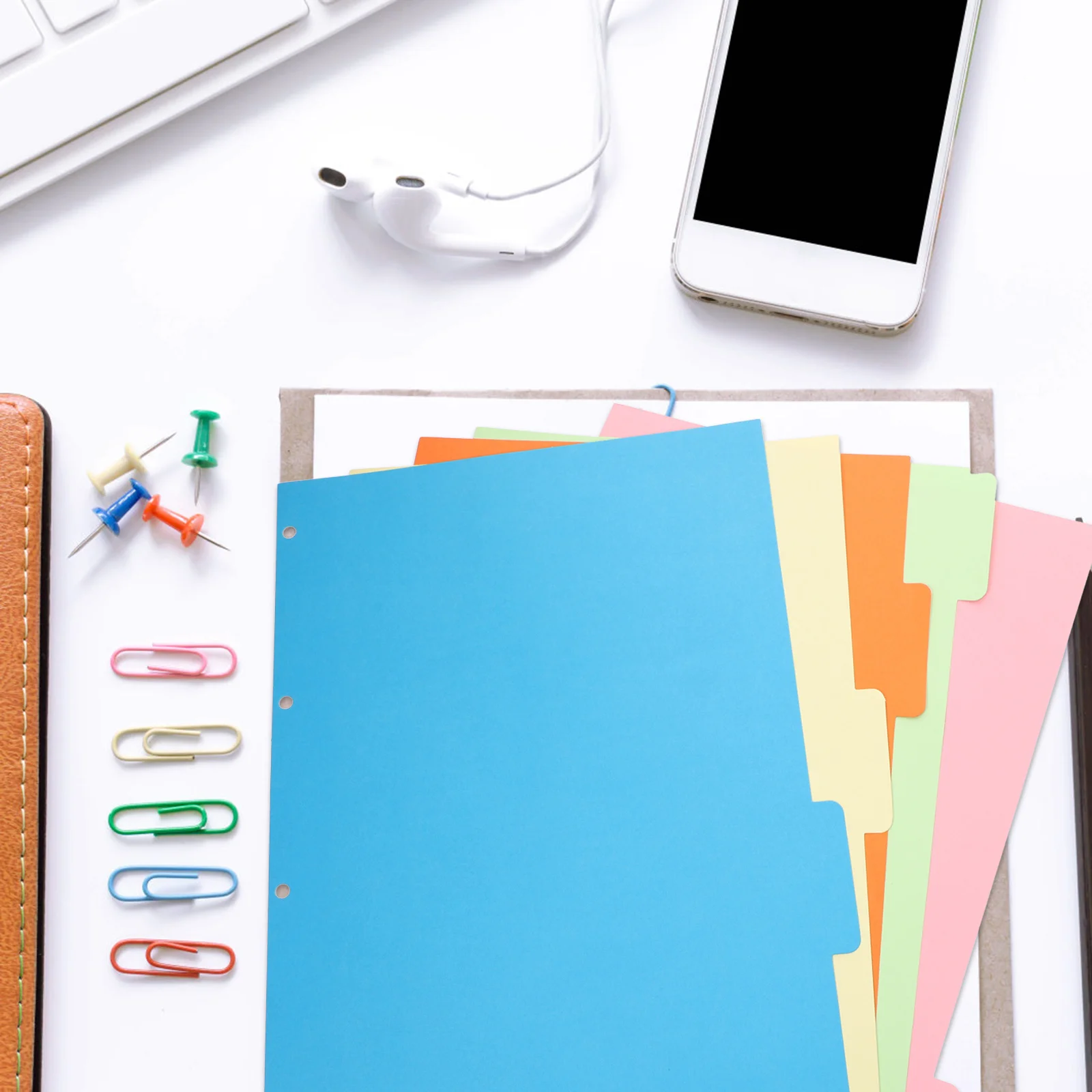 10Pcs Colorful Index Page Divider Writable Tab Dividers for Binder Document Separation and Quick Reference Binder Dividers