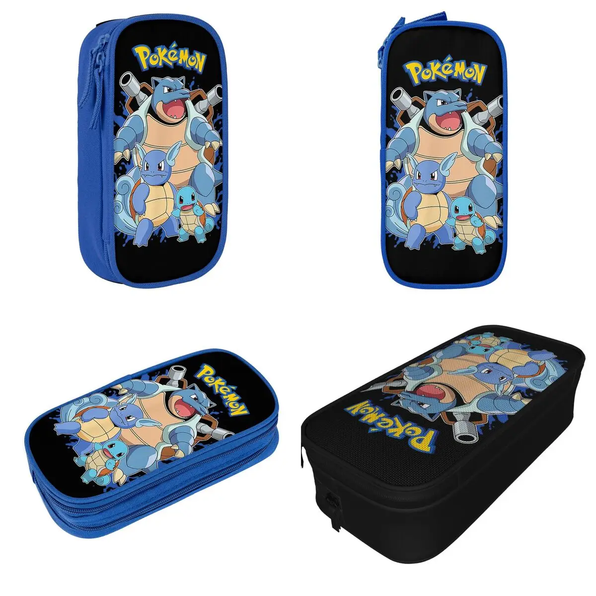 Imagem -02 - Pokémon Squirtle Evolução Lápis Cases Adorável Lápis Pouch Pen para Estudantes Bolsas de Grande Capacidade Escola Zipper Papelaria