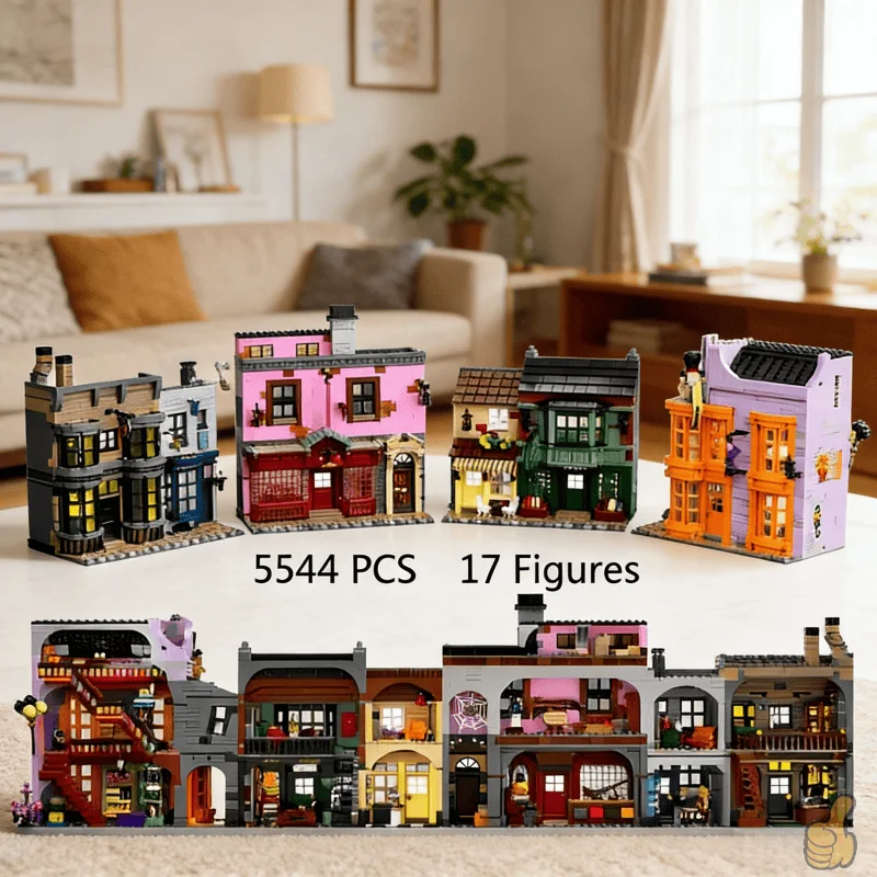 In stock NEW 5544pcs MOC-75978 Alley Street View Building Blocks Set Home Decoration Desktop Ornament Toys Birthday Party Gifts view 2