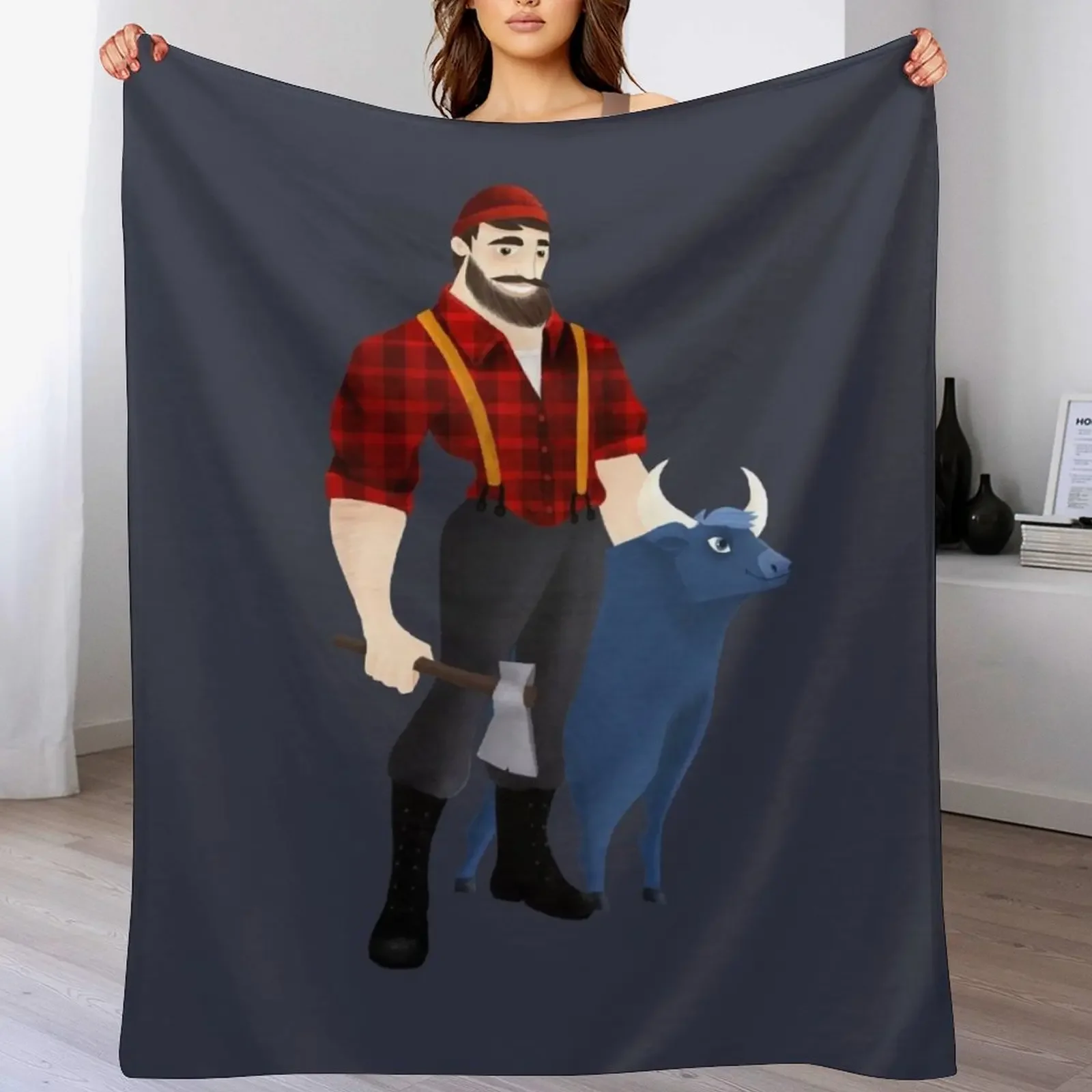 

Paul Bunyan Throw Blanket Thin Sofa Weighted christmas gifts Blankets