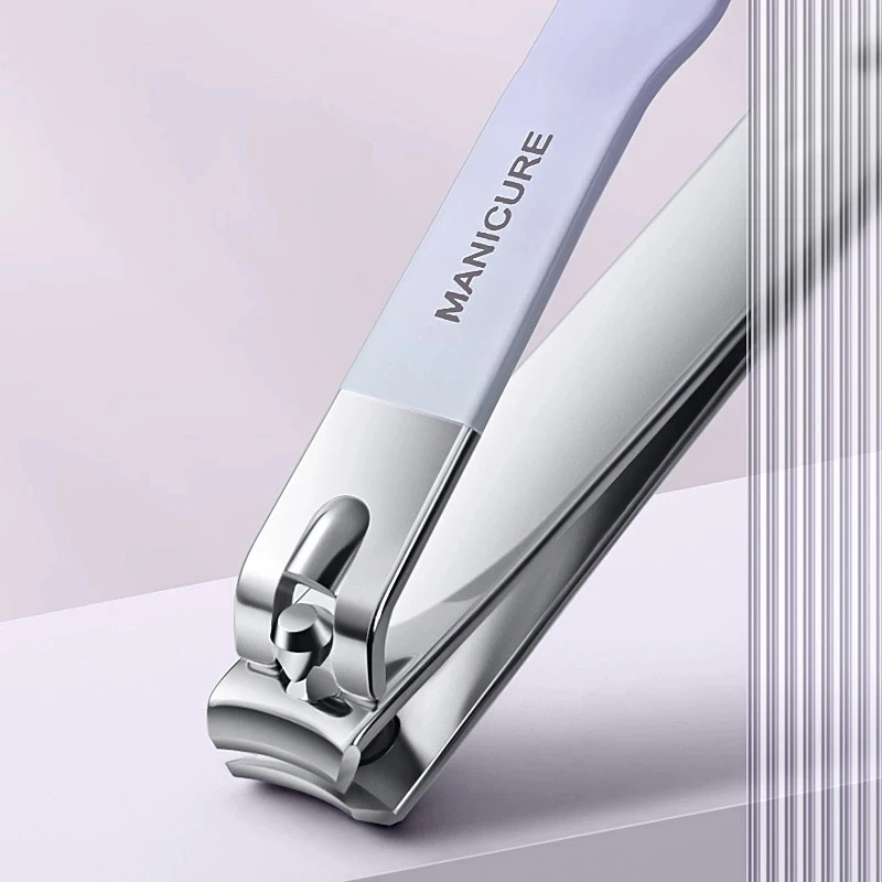 4개입 새 손톱깎이 세트, 회전식 가죽 가방 포함, 전문 트리머 페디큐어 관리 도구 매니큐어 세트, 홈 케어 선물