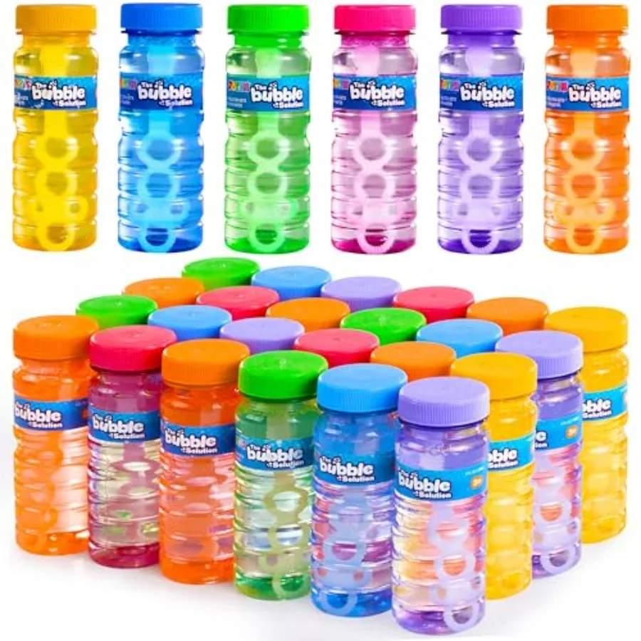 

Набор из 36 бутылочек для мыльных пузырей с палочками, 4 унции, для приготовления пузырей, летняя игрушка, подарок для вечеринки, разные цвета