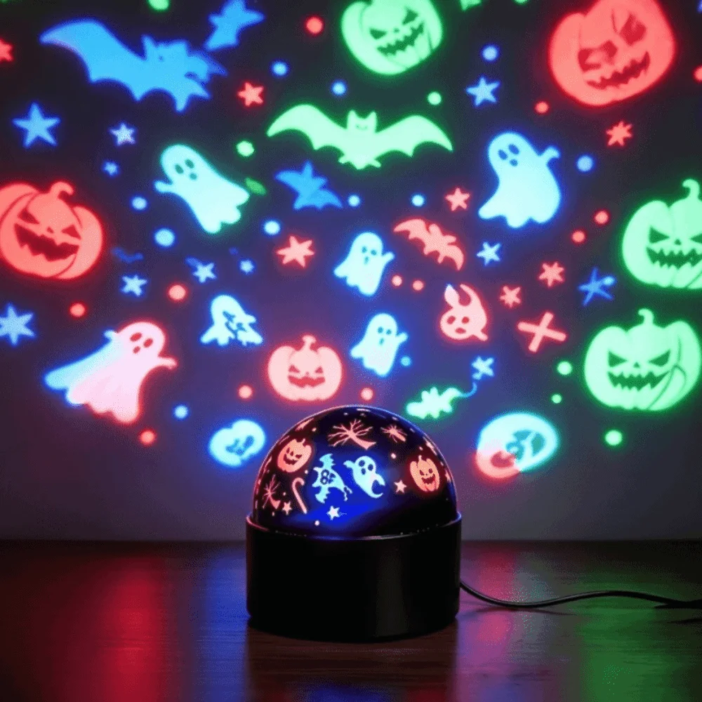Color-changing Moon Galaxy Projector Light USB Plug-and-Play Flashing Light Effect RGB Projector Lamp Santa Claus Christmas Tree