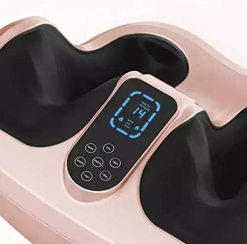New Air Compression Foot Massager with Temperature & Timing Control | Blood Circulation Boost Machine | Home Health Care Device