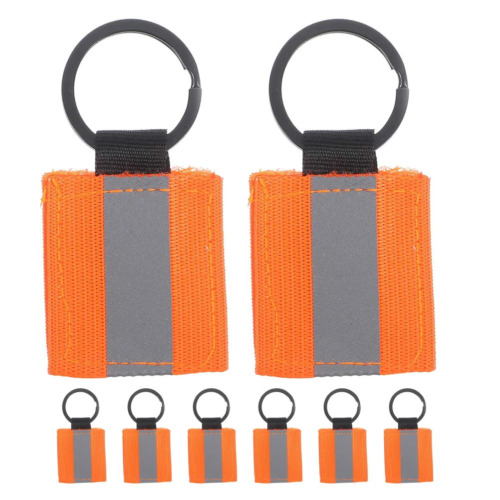 

8 Pcs Reflective Keychain Chains Warning Rucksack Wallet Safety for Kids Aluminum Alloy Mens Keychains Ring Man