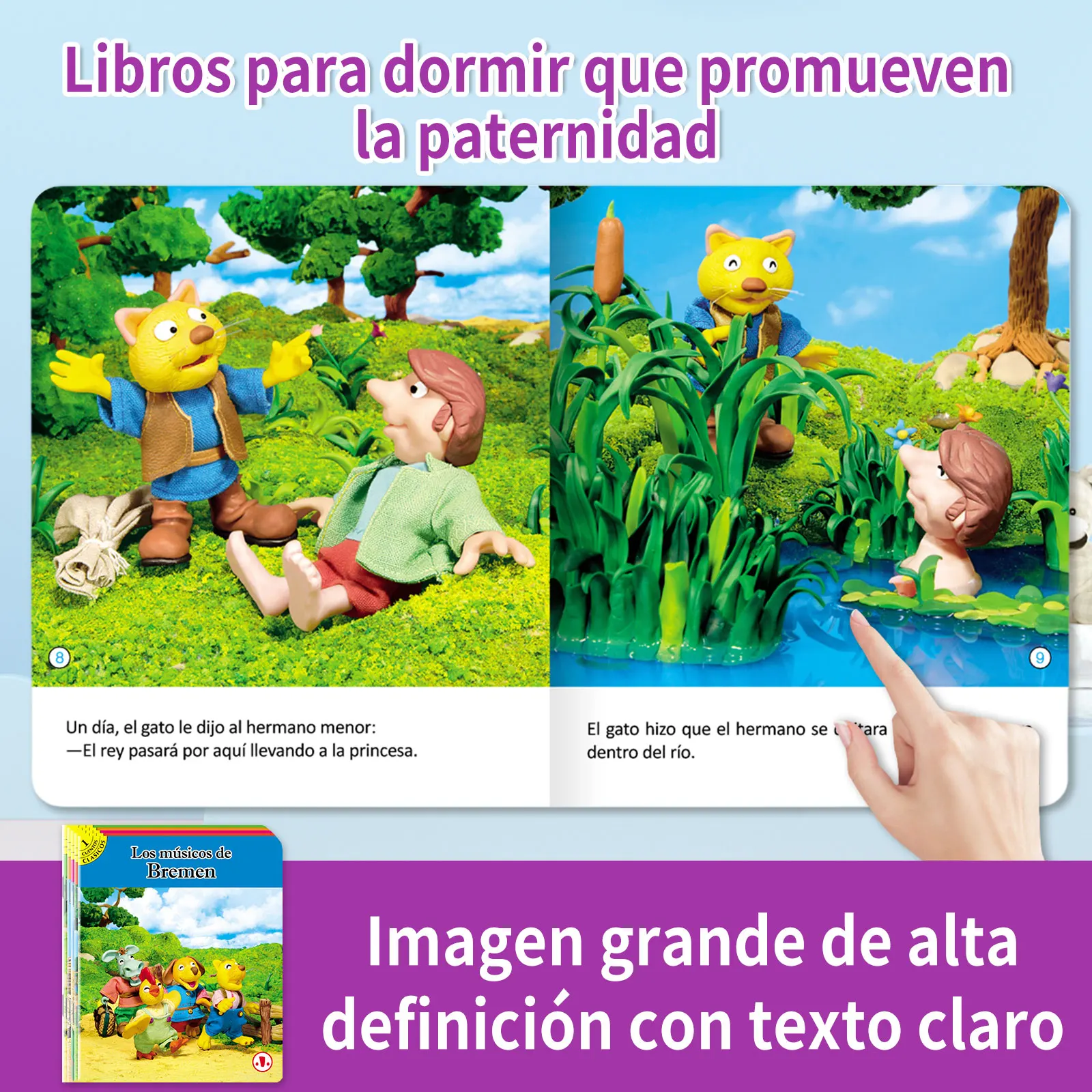 Spanish Set of 10 Fairy Tale Books Children's Bedtime Stories Companion Reading Color Content for Preschool Learning  Educationa