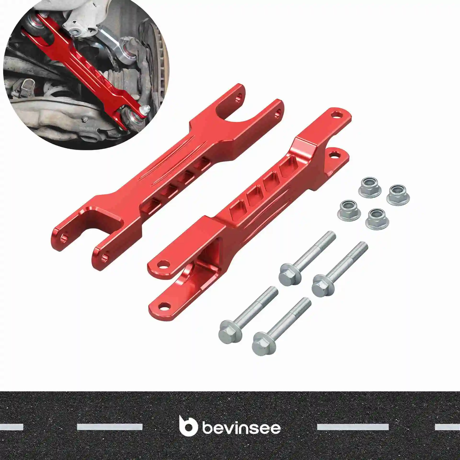 

BEVINSEE Rear Trailing Arm Set For BMW E90 E92 E93 E91 M3 335i E82 E87 E88 E81 135i X1 E84 Replaces 33322406291 33326763477