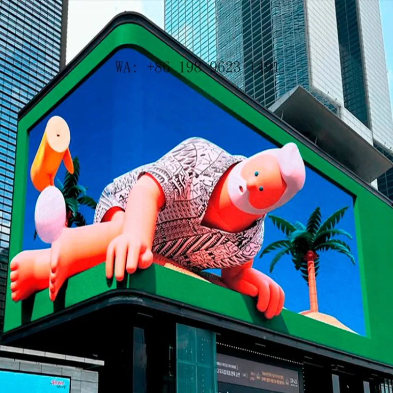 P4 P5 P6 P8 P10 Outdoor 3D LED Display IP65 Waterproof Full Color Fixed Digital Billboard for Commercial Outdoor Advertising