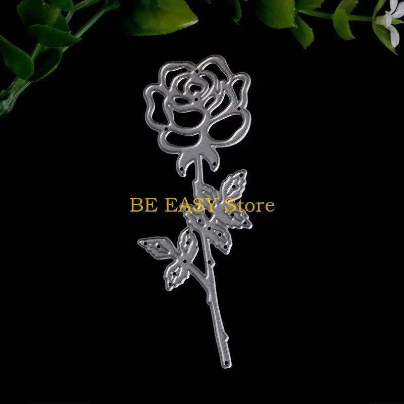 E28F Romantic Rose Cutting Dies Stencils DIY Scrapbook Album Card Embossing Craft