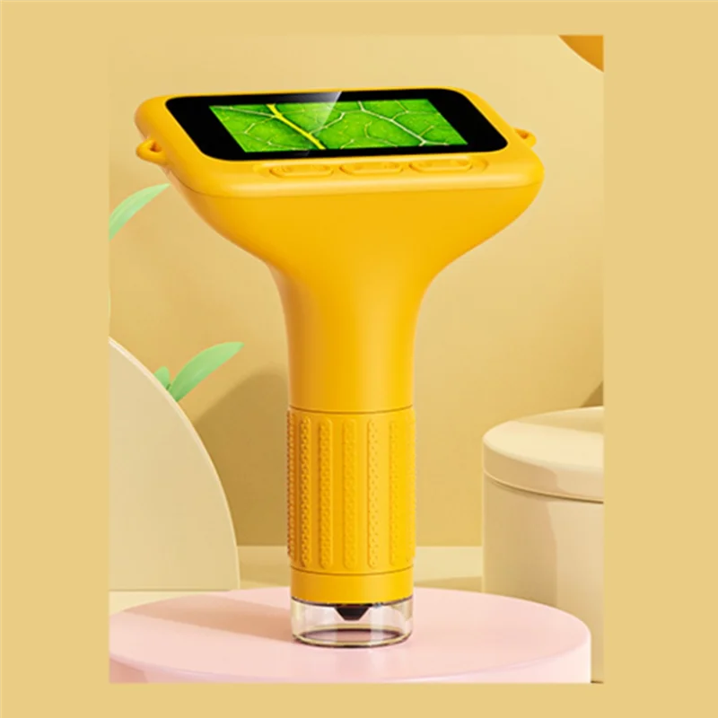 REPLA-Kids Microscope 1000X Zoom 2MP 1080P 3-Inch HD IPS Screen 178° Wide Gamut Angle 1000Mah Battery For Learning For Explorati