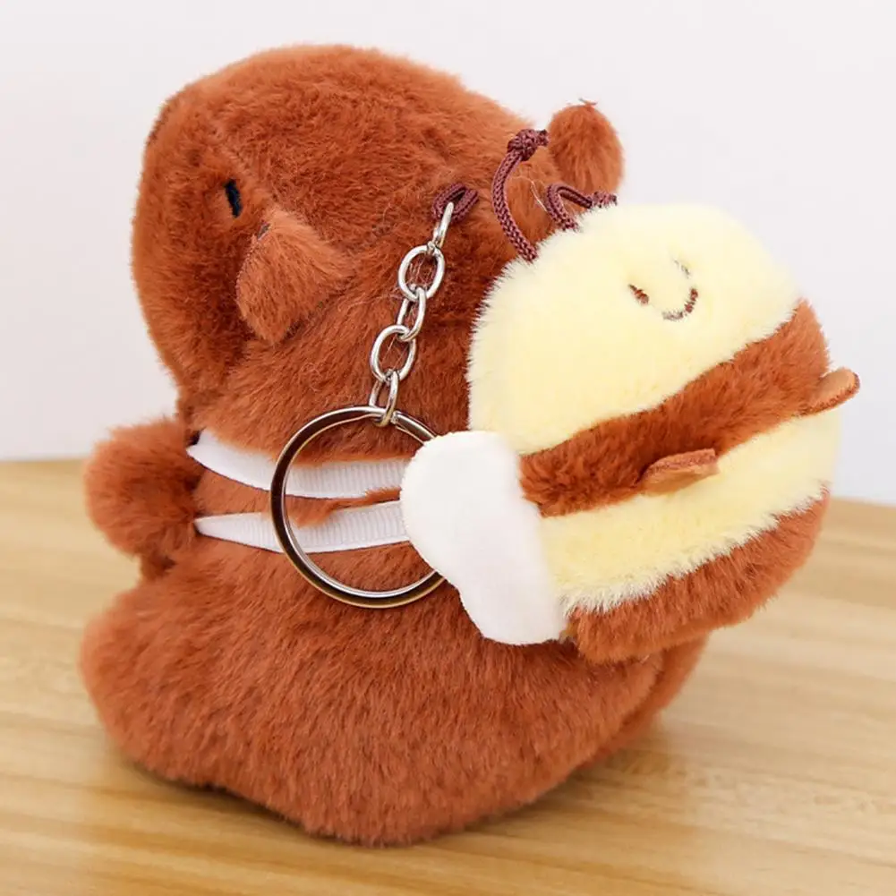 Summer Beach Series Toy Cute Capybara Plush Toy Backpack Keychain Set Adorable Stuffed Dolls for Kids Kawaii for Birthday