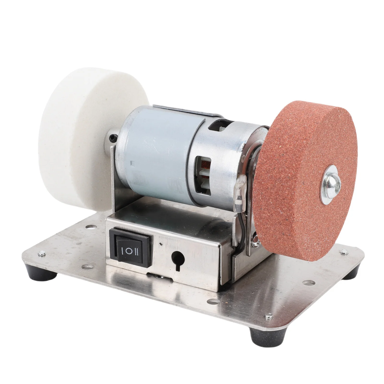 Mini Bench Grinder Electric Multi Purpose Grinding Machine with 2 Wheels for Metal Wood Cutter Making Jewelry Buffing