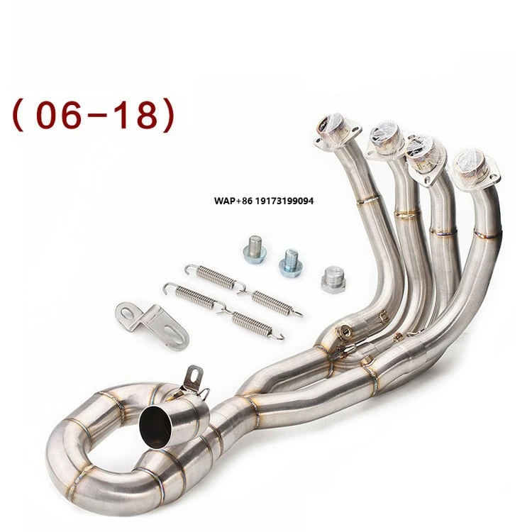 Slip on for YZF-R6 R6 2006-2010 2011 2012 2013-2018 Motorcycle Exhaust System Escape Modified Front Middle Link Pipe Tube