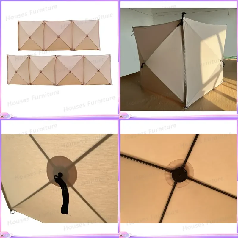 Parasol de Lona para Exteriores, Cortavientos, Cálido, para Picnic, Caravana, Toldo Portátil, Protección Solar, Bloqueador de Viento para Playa