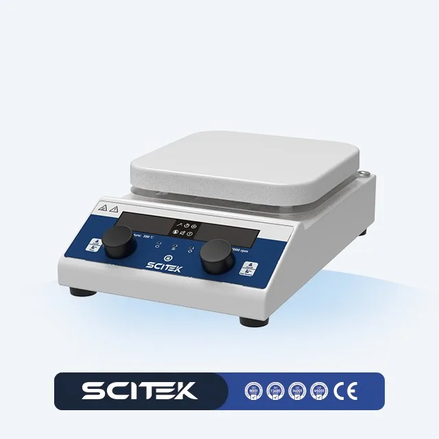 Hotplate Magnetic Stirrer With 138x138 Mm Work Plate Dimension LED Display Brushless DC Motor For Lab