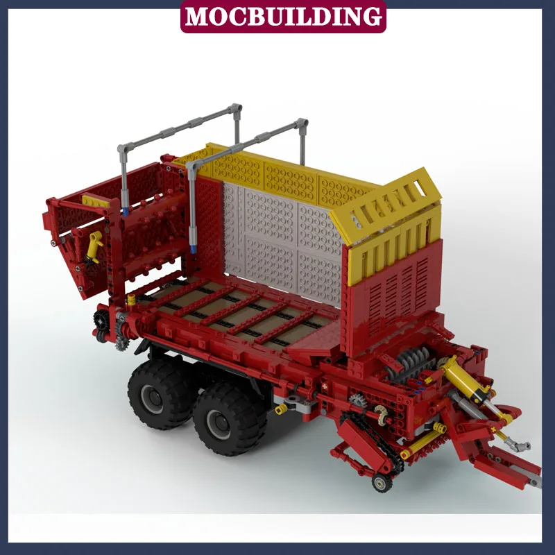 MOC City Technology Loading Truck 1:17 Silage and Harvest Transport Wagon Model Building Block Assembly Collection Toy Gifts