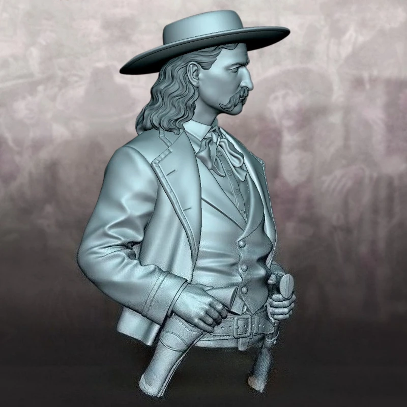 1/10 Schaal Gegoten Hars Buste Model Kit Wild West Cowboy Man Standbeeld Ongemonteerd en Ongeverfd