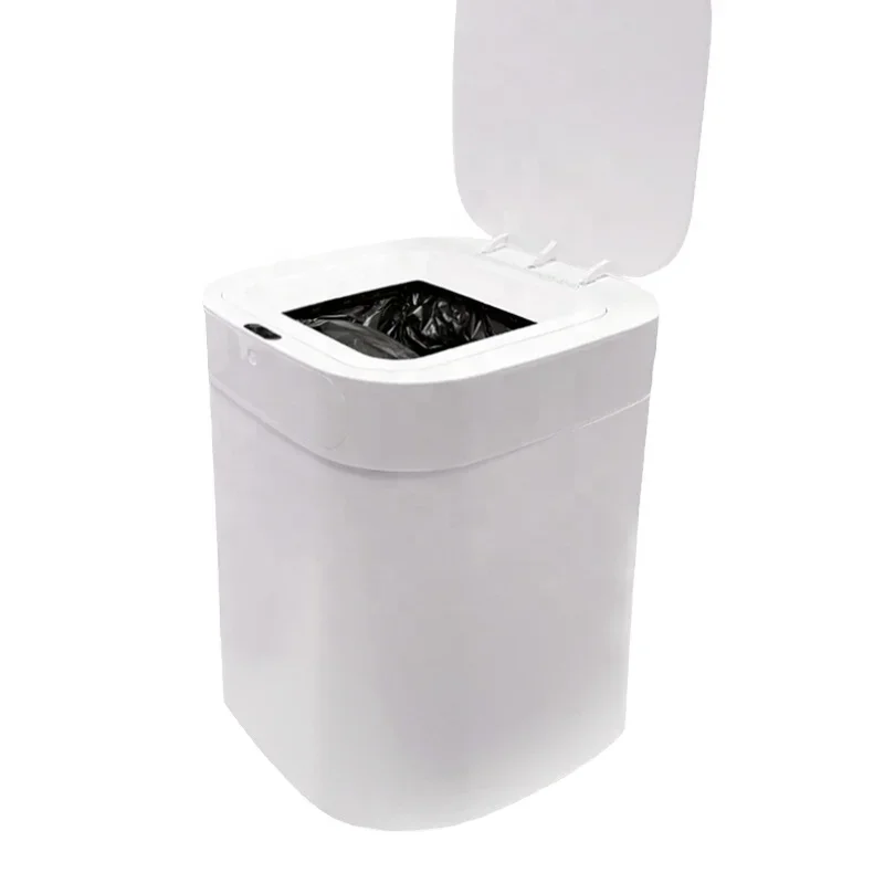 Automatic Trash Can ABS PP Waste Bins Dustbin With Lid Smart Self Changing And Self Sealing Disposal  Bins For Office Hotel Room