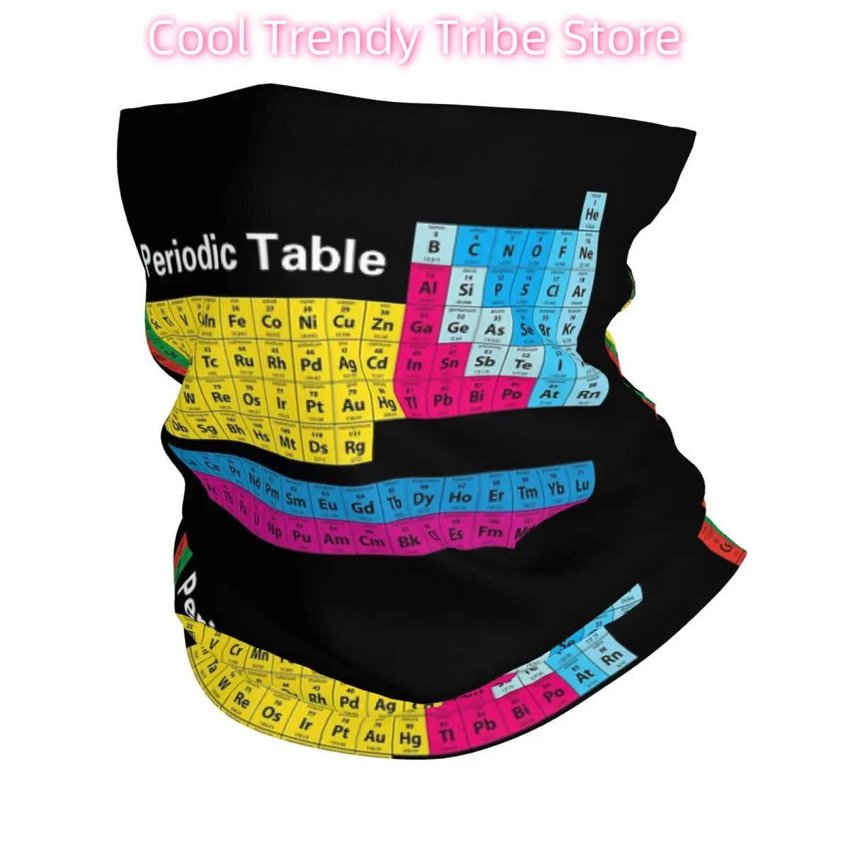 

Periodic Table Of Elements Bandana Neck Gaiter Printed Science Chemistry Chemical Wrap Scarf Balaclava Outdoor Sports Adult