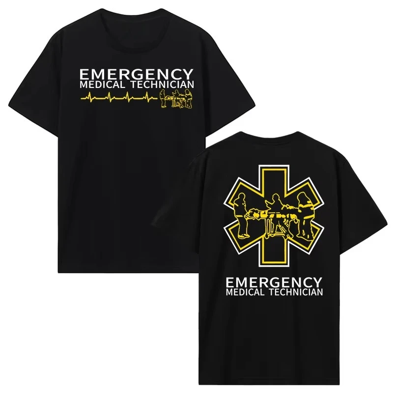 Summer Fashion Cotton T-shirt Mens Clothing Casual Tshirt Proud Paramedic EMT Emergency Medical Technician Medic Rescue T Shirt