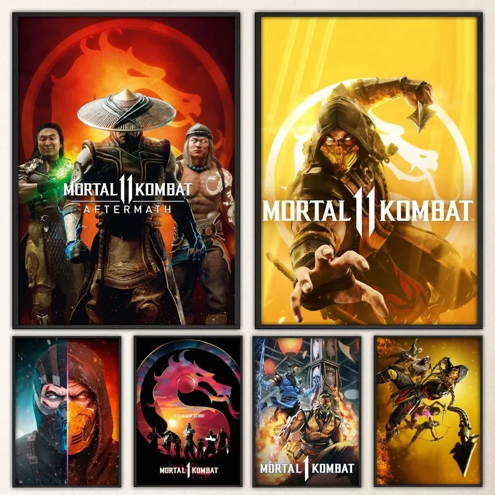 Video Game Mortal Kombat Poster Prints Poster Wall Painting Bedroom Living Room Wall Bar Restaurant Sticker Small