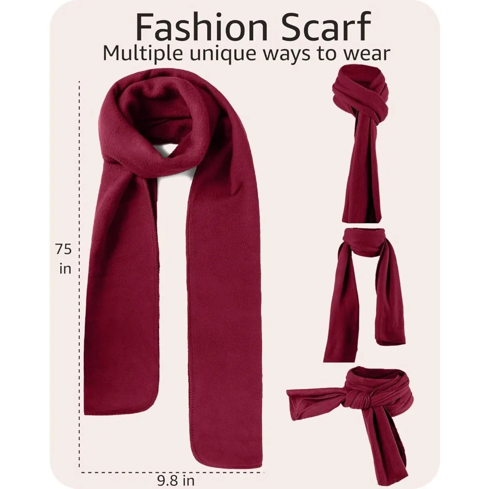 شتاء نسائي دافئ من الصوف - طقم قبعة وقفازات نسائية + قبعات وقفازات وأوشحة للنساء #5