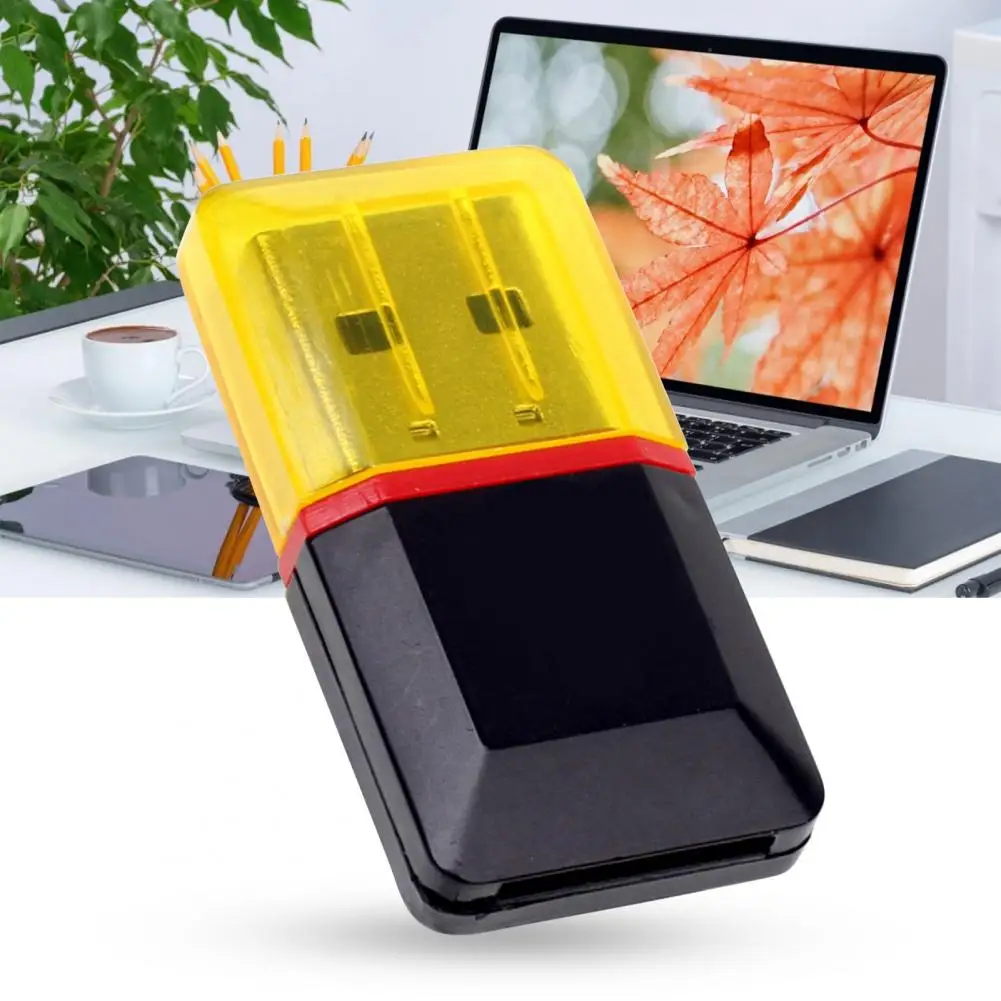 Lector de tarjetas de memoria portátil, dispositivo multifuncional, ligero, USB 2,0, Plug and Play, TF, para oficina