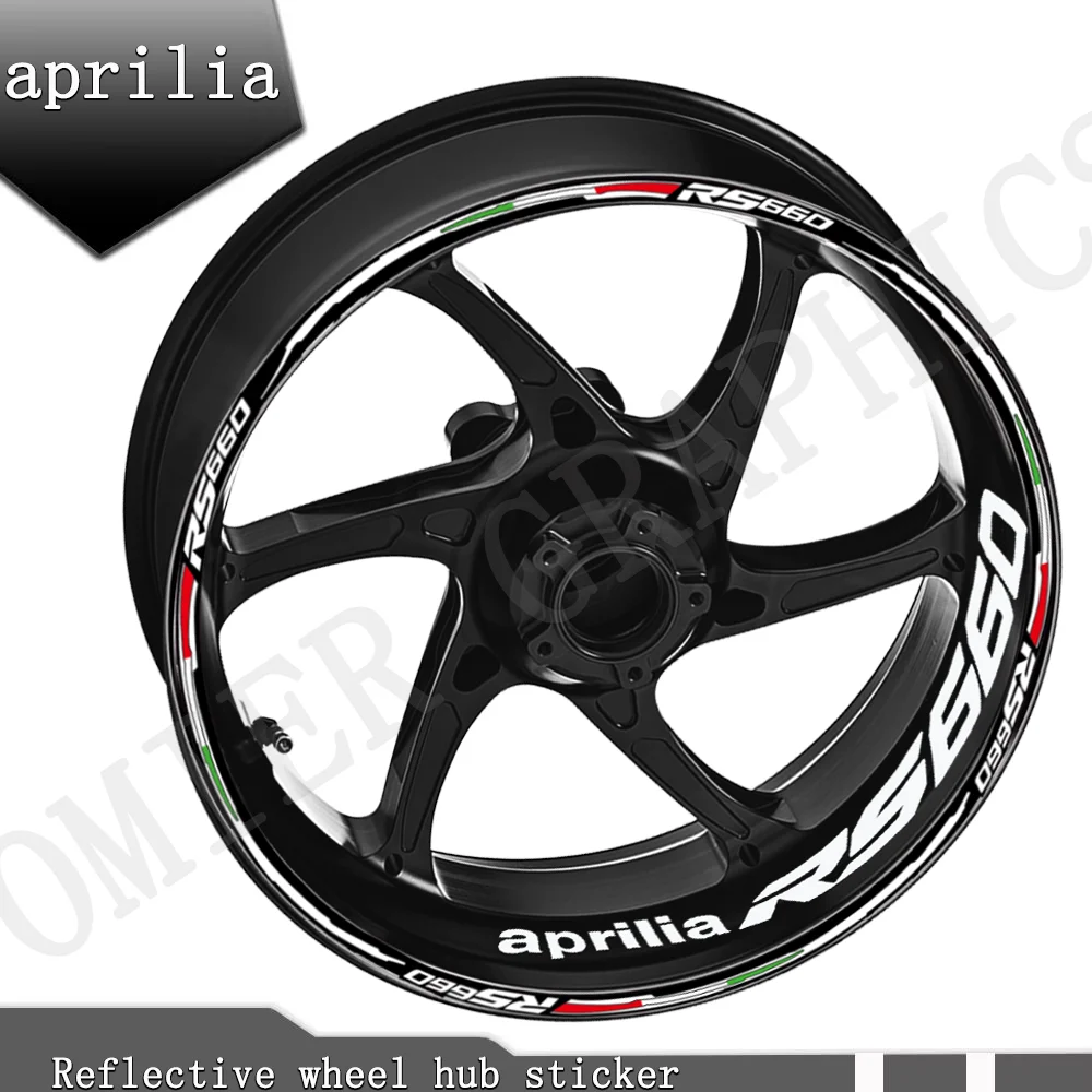 For Aprilia Rs 660 Rs660 Motorfiets Wiel Sticker Hub Velg Reflecterende Streep Decal Accessorise Waterdicht