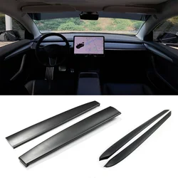 Per Tesla Model Y & Model 3 2020-2023 modifica interni cruscotto e decorazione della porta copertura del pannello Adhensive modanature stile Auto