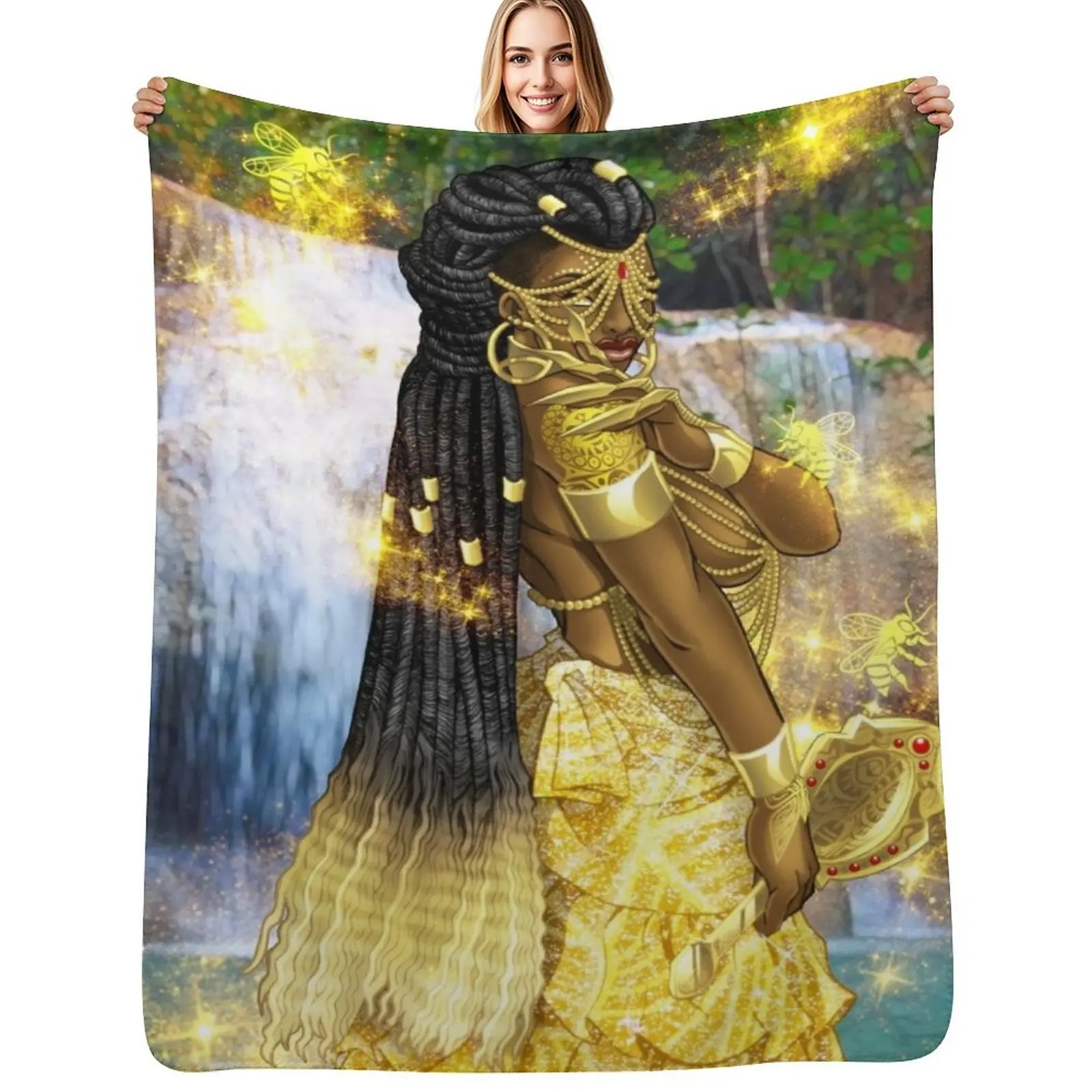 

Oshun Throw Blanket Summer Hair Large Sofa Blankets