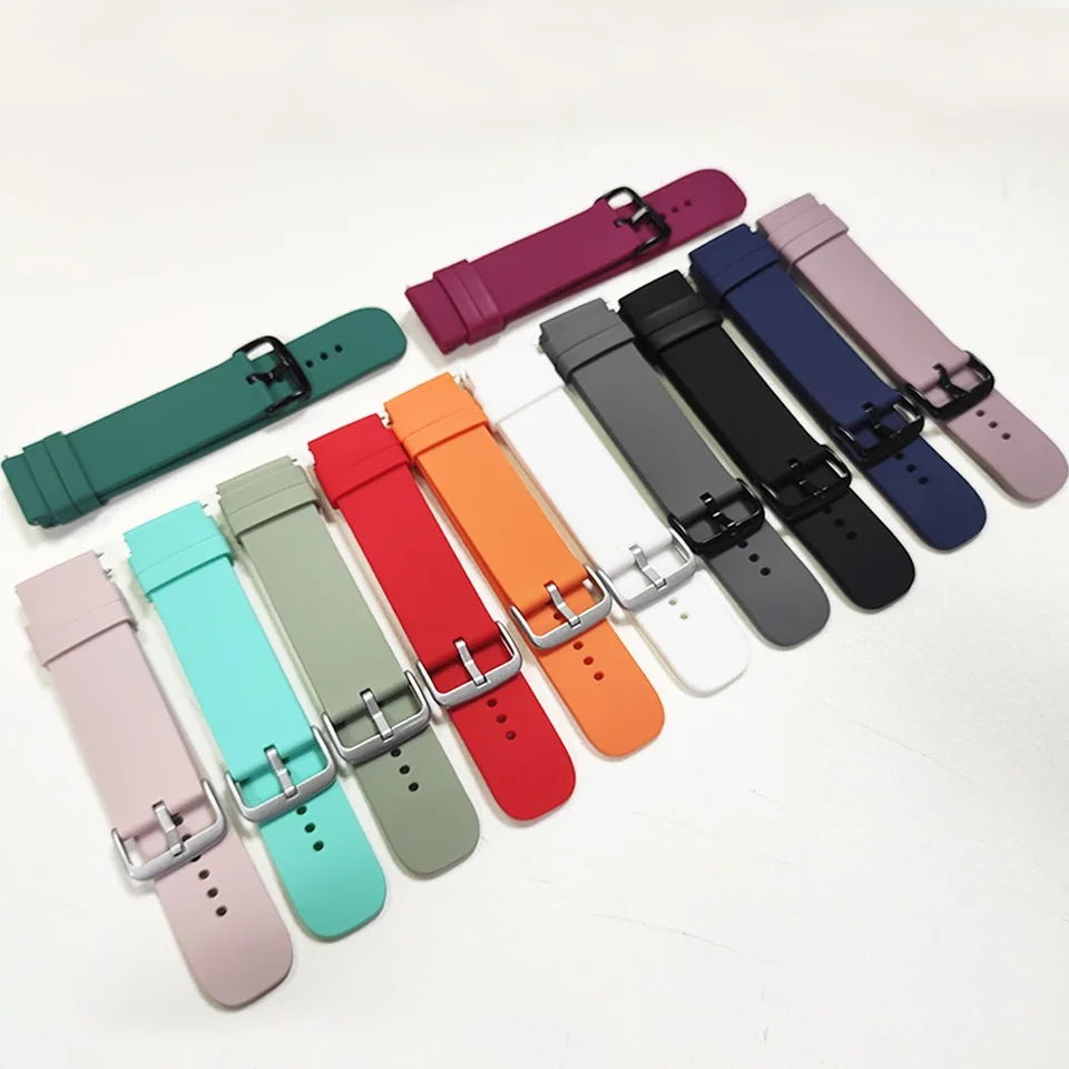 BexidoIera Bracelet Silicone 20mm Compatible Amazfit GTS 3 / GTS 4 / GTS 4 Mini / Bip 3 / Bip 3 Pro