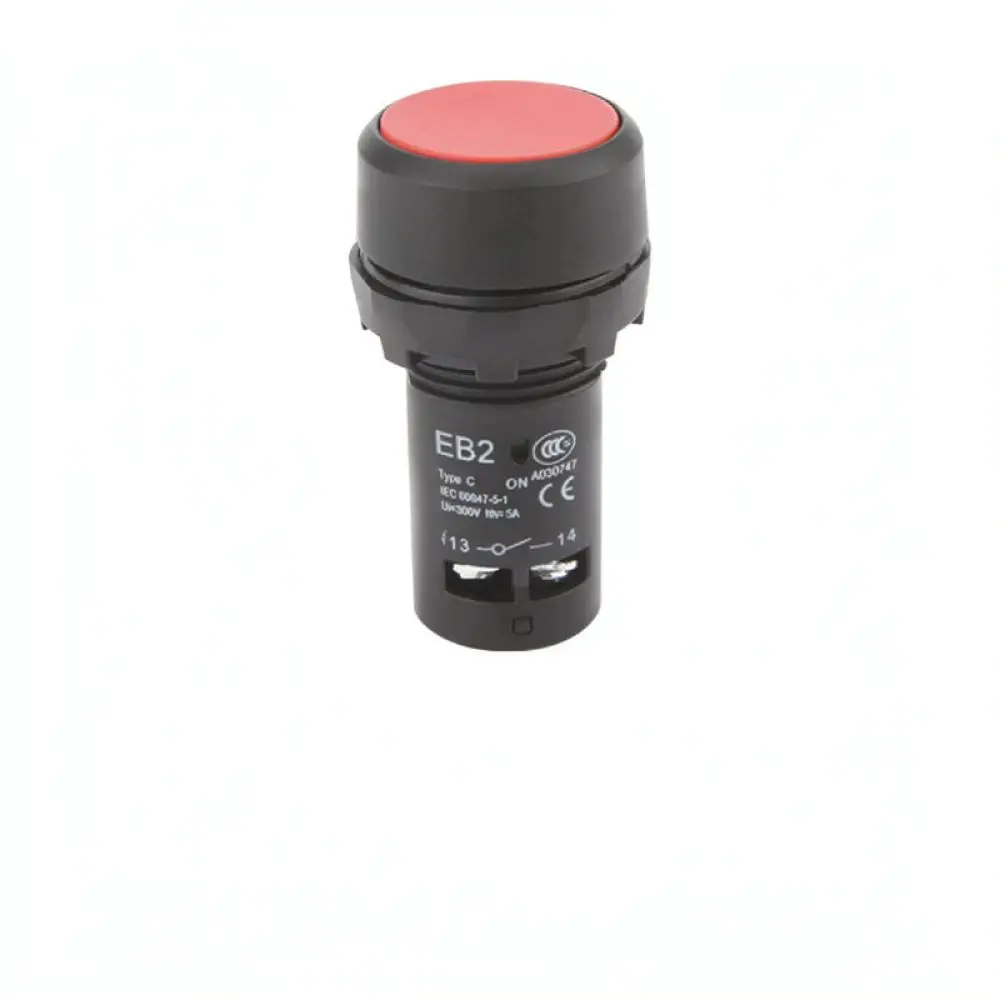 22mm Momentary Push Button Switch For EB2F Series Flat Head Illuminated Signal Toggle For Industrial Electrical Equipment