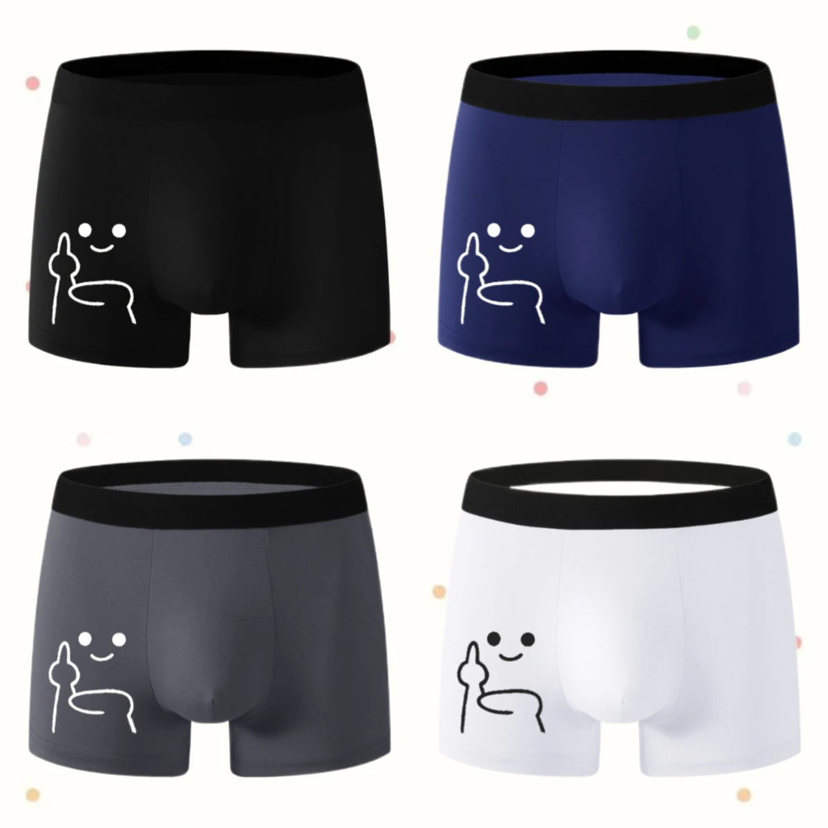 2/4 قطعة شورتات الملاكم الجديدة القريبة يجب اقتناؤها للرجال ملابس داخلية سوداء لصيف 2025 مريحة وجودة عالية