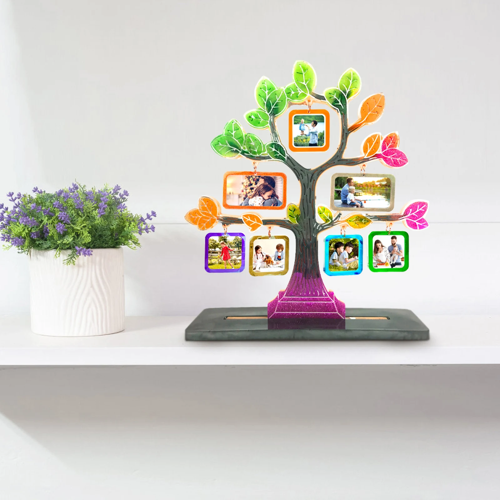 

Big Tree Photo Frame Mold White Desktop Suite Epoxy Adornment Mould Creative DIY Silicone Bracket Tool Making Supply
