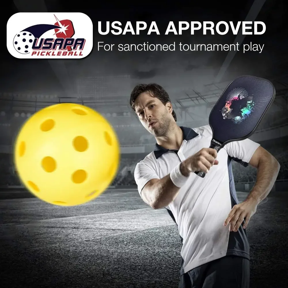 Paletas de Pickleball, juego de paletas/paleta de paletas de Pickleball de grafito profesional aprobada por USAPA, núcleo de panal de polipropileno, cojín 4,7