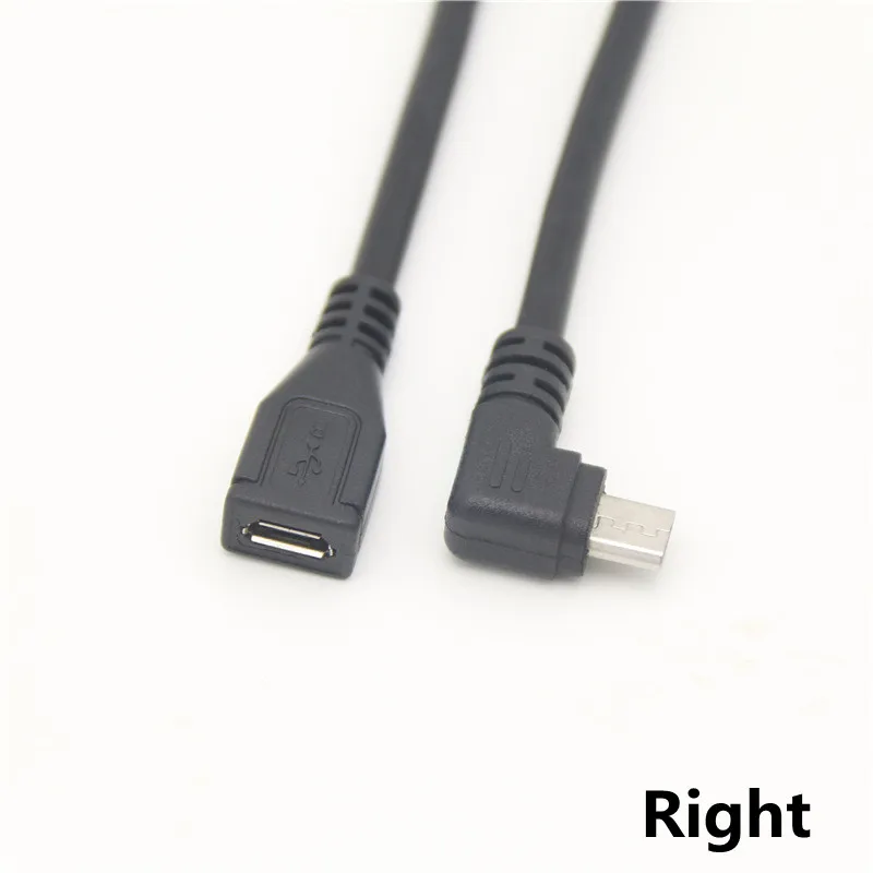 Micro USB 2.0 5Pin Male to Female M to F Extension connector Adapter Long plug Connector 90 Degree Right & Left Up Down Angled