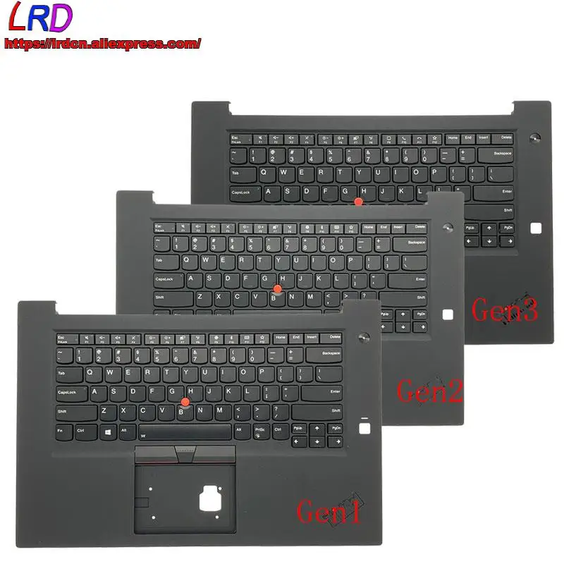 US English Backlit Keyboard With Shell C Cover Palmrest Upper Case for Lenovo  X1 Extreme 1st 2nd 3rd P1 Gen1 Gen2 Gen3 Laptop