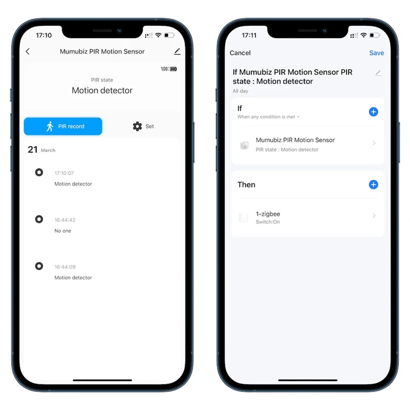 Zigbee 3.0 PIR Motion Sensor,อินฟราเรดเครื่องตรวจจับร่างกายมนุษย์,สมาร์ทควบคุมผ่าน Ewelink Zigbee Bridge สําหรับ Alexa Google Home