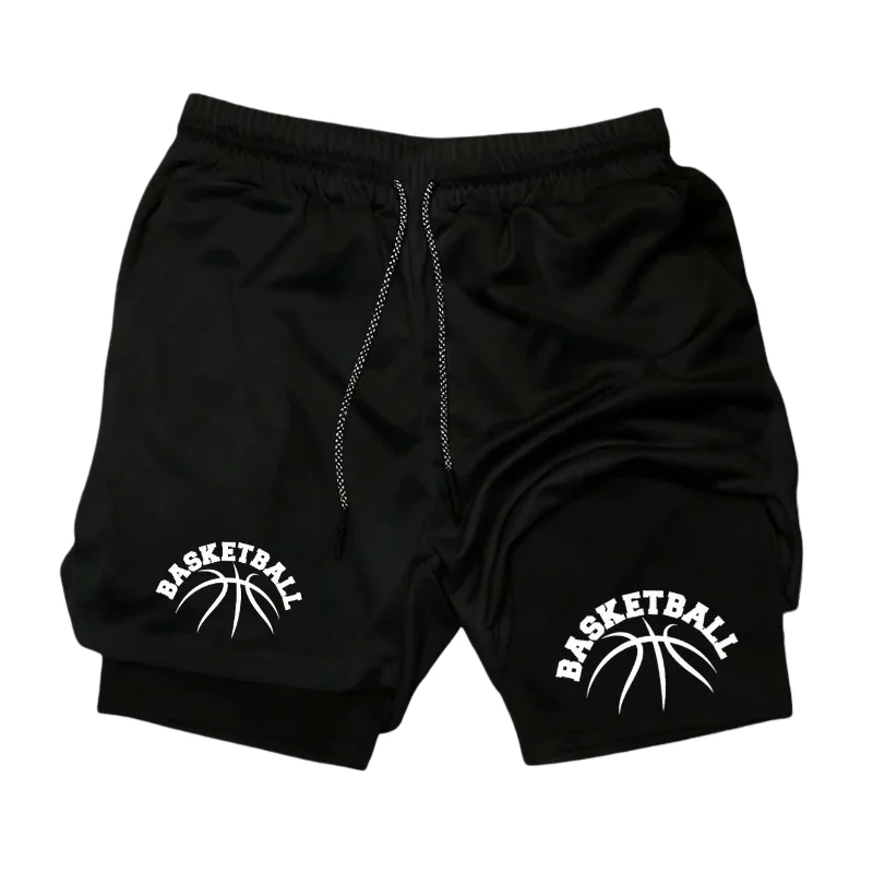 new Men's Running and Sports Shorts Gym Training 2-in-1 Quick drying Multi functional Double layered Promotion Latest Hot Sale