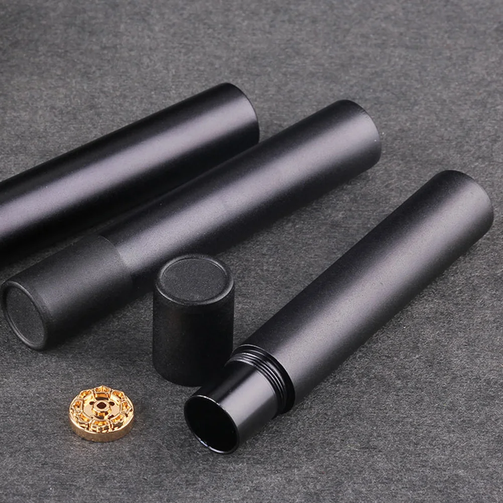 

Aluminum Alloy Holder Portable Stick Tube Decorative Storage For Meditation Home Shrines Yoga Studios Container Tubes For