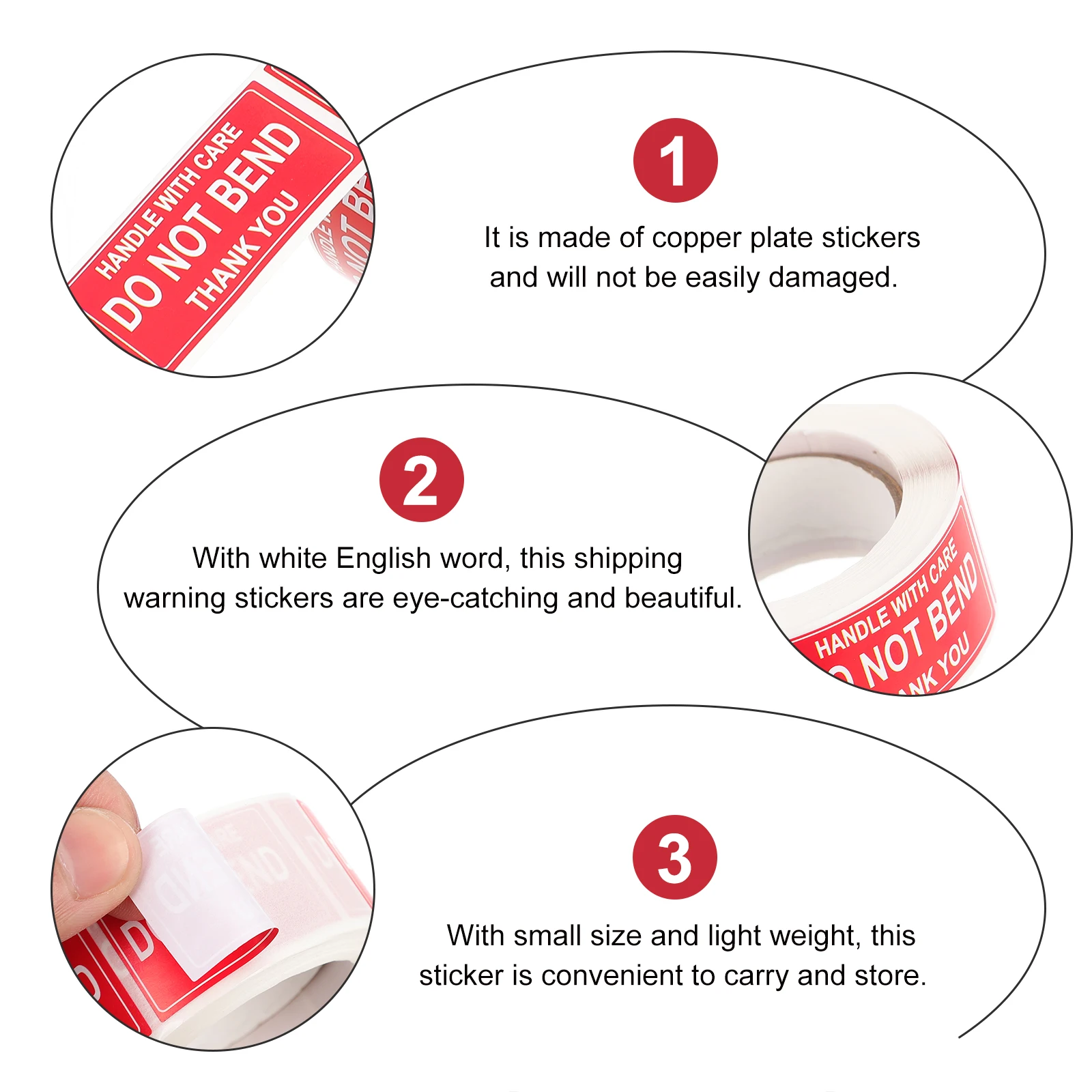 

Copper Plate 6 Label For Shipping Rolls Fragile Label Packing Warning Decal for Shipping Adhesive Labels Folder Tag