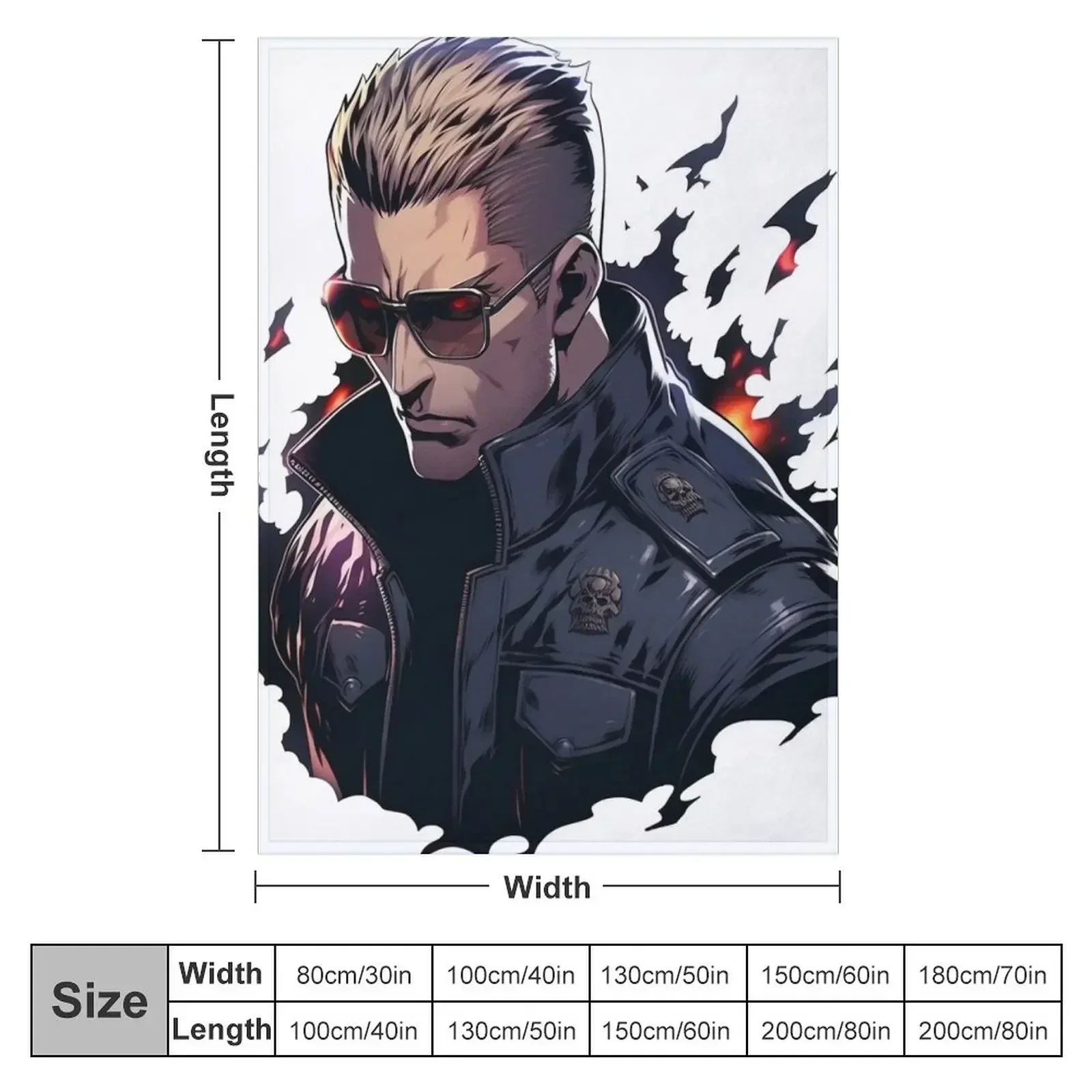 Albert Wesker Throw Blanket Single for winter Blankets