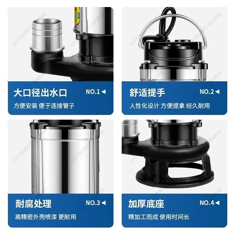 

Stainless Steel, Cutting Household Biogas Non-clogging Biogas Digester, Sewage Pump