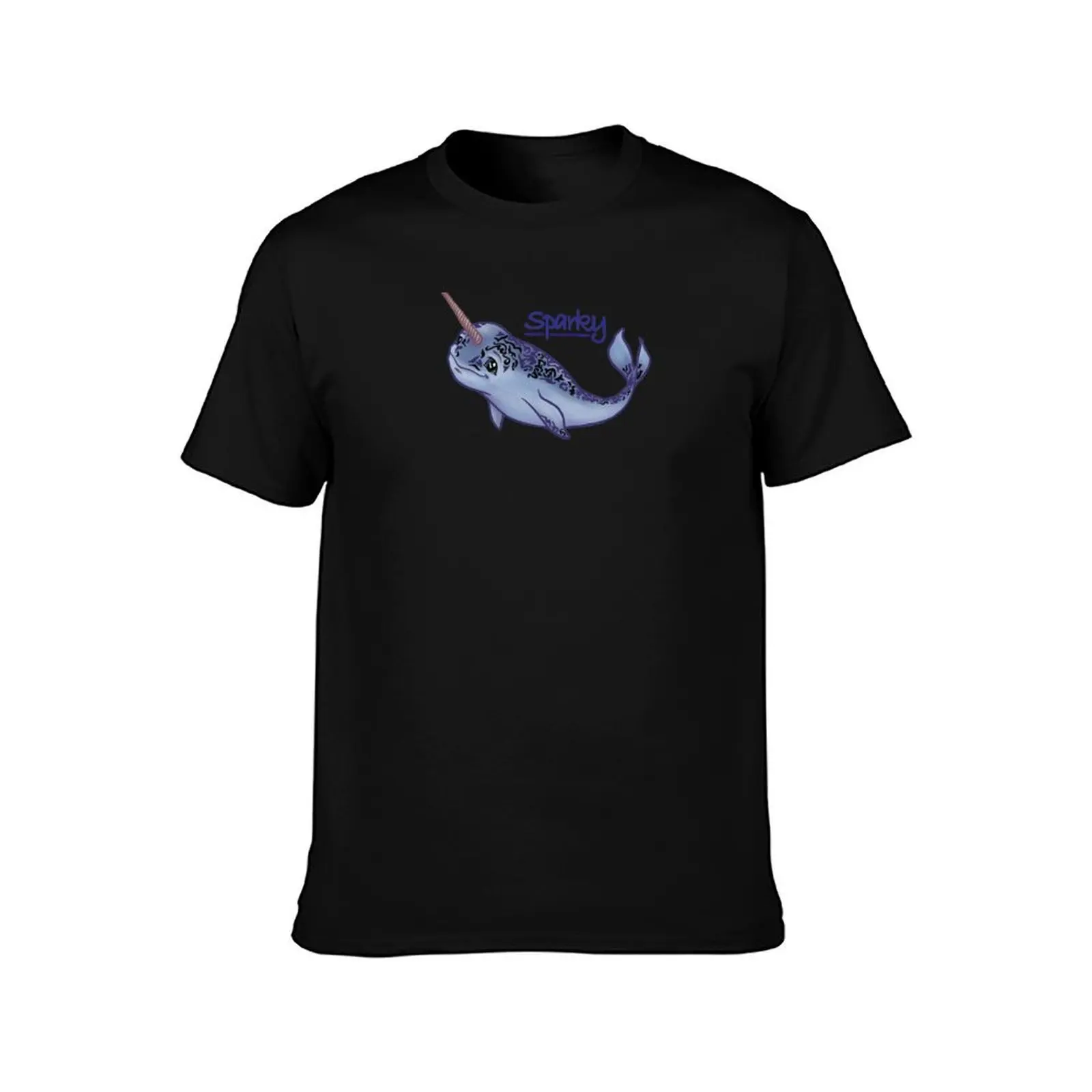 Sparky Narwhal T-Shirt Classic Basic Casual T-Shirt