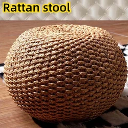 Round Pouf Ottoman Makeup Stool Home Accessories Low Bench Portable Foot Rest Under Desk Mobili Per Il Soggiorno Furniture