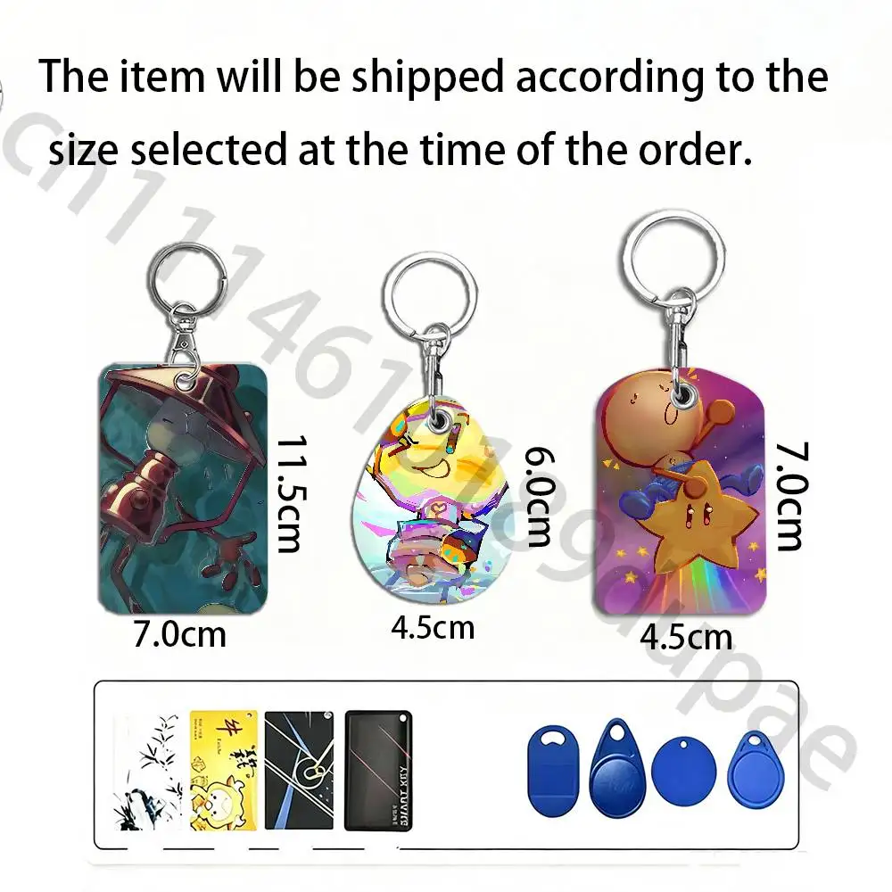 I-Inanimate Insanity Protective Printed Leather Card Case Metal Keychain for Bank Credit Bus Subway ID Cards