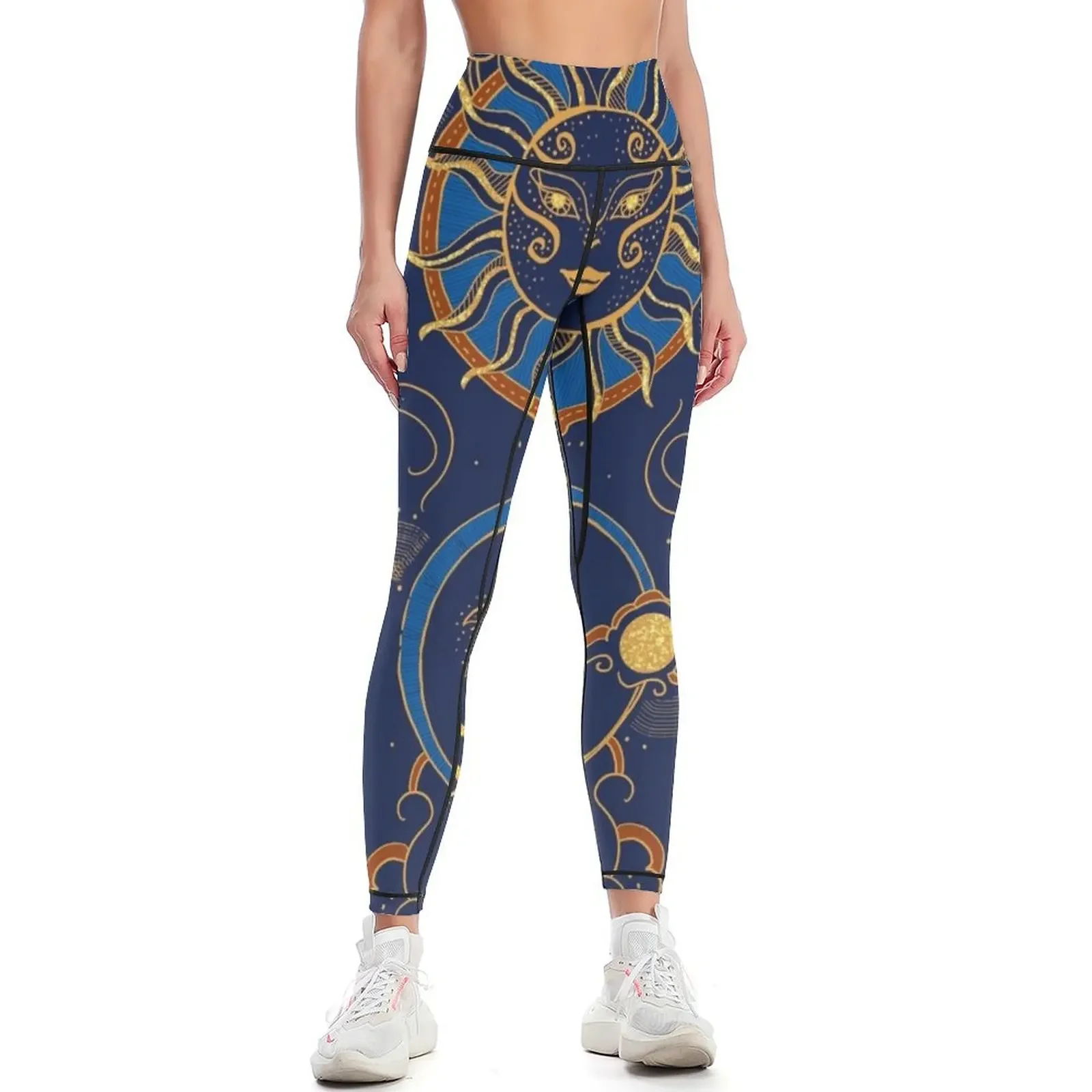 

Sun and moon celestial design, astrology artwork, night sky art Leggings legings for fitness Fitness clothing Womens Leggings